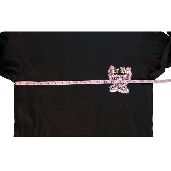 Gazy Black Bike Week Ocean City MD 2009 Long Sleeve T-Shirt Womens Size L - Picture 5 of 7